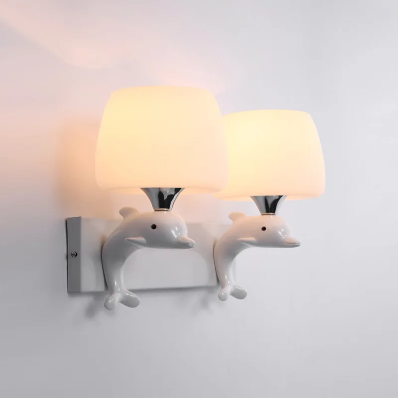 

Tuda Free Shipping Creative Fashion Led Wall Lamp Dolphin Shaped Wall Lamp Home Decor For Bedroom Bedside Wall Lamp
