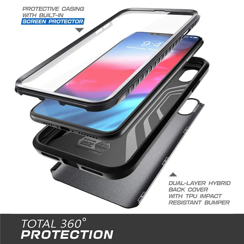 SUPCASE для iPhone XR чехол 6,1 дюймов UB Neo серия полный корпус защитный двойной слой Броня крышка со встроенным экраном протектор