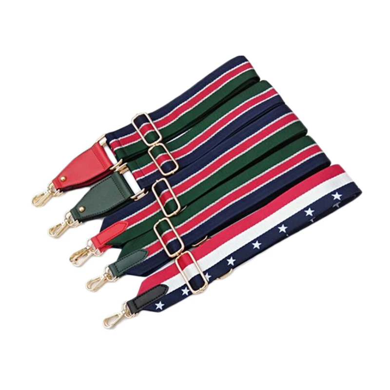 

Women Handbags Strap Nylon Striped Woven Strap for Crossbody Shoulder Bag Belts Handbag Adjustable Strap Bag Accessories 120cm