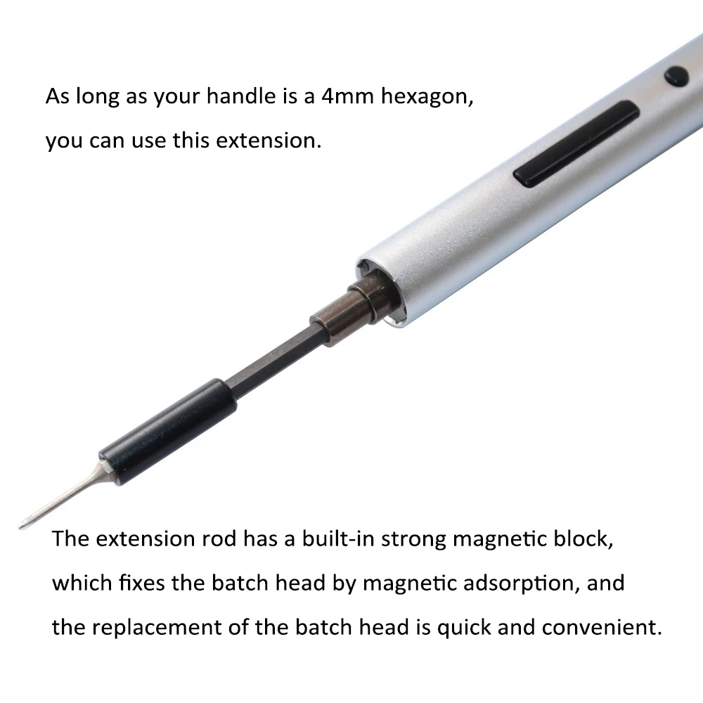 Профессиональный изготовленный на заказ удлинитель отвертки принимает стандартный шестигранник быстрая замена ручка длинная 4 мм головка ручной инструмент