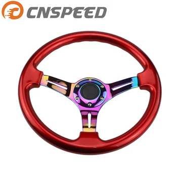 

CNSPEED Neo Chrome 350mm 14inch ABS Steering 45mm Wheel Deep dish Universal Car Auto Racing Steering wheels YC100437