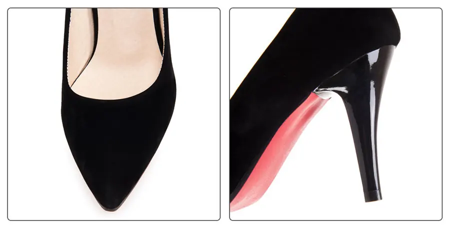 Весенние женские туфли-лодочки пикантные туфли из флока на высоком каблуке-шпильке 7 см с красной подошвой, с острым носком, для свадебной вечеринки, на шпильке, без шнуровки, Офисная Женская обувь