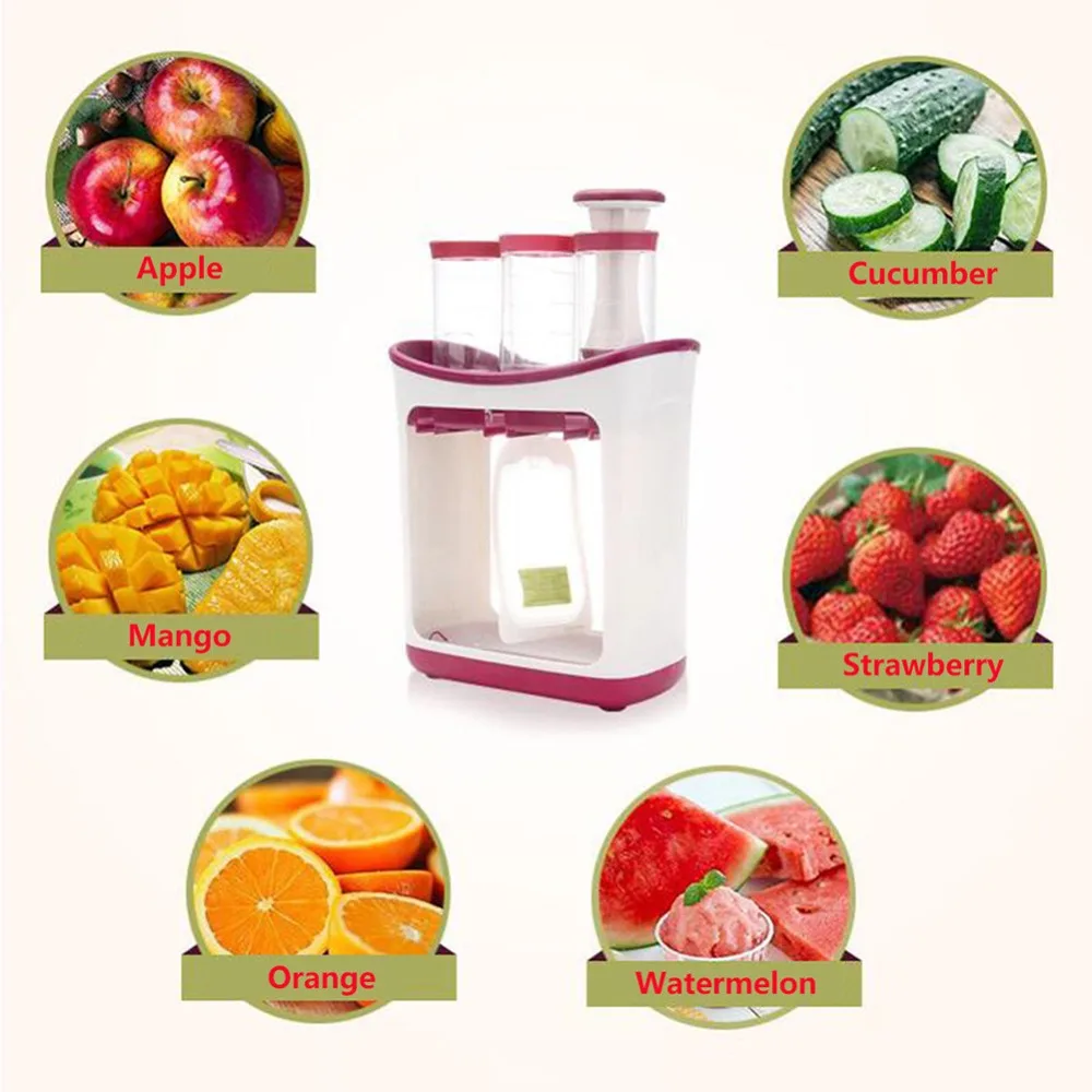 Baby Food Maker Baby Feeding Containers Storage Supplies Newborn Toddler Solid Food pouche Fresh Squeezed Fruit Juice#281642