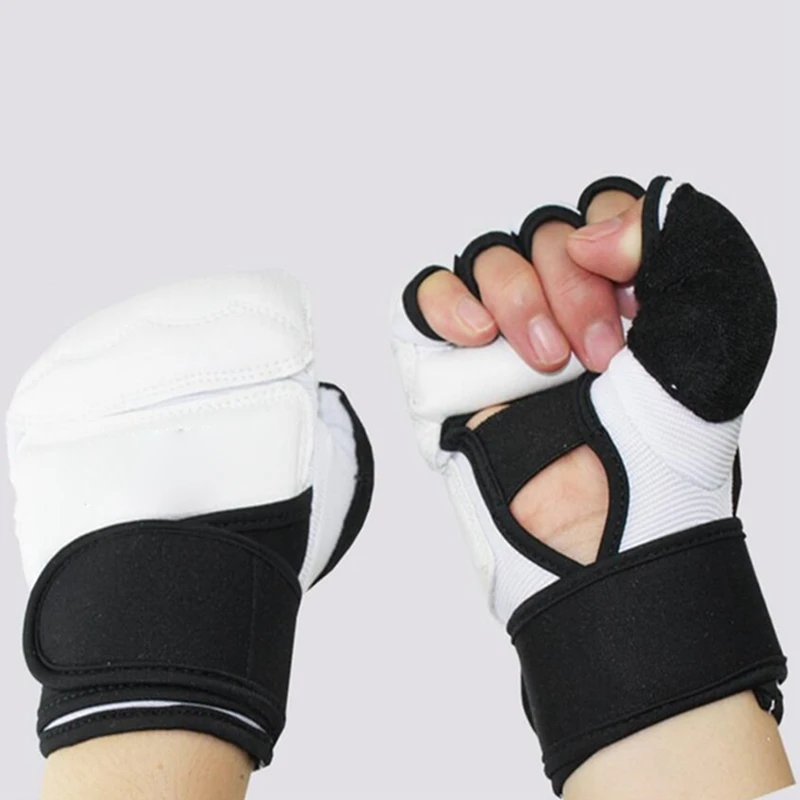 Высокое качество перчатки для тхэквондо защита рук frighting накладки для каратэ бокс черный белый тхэквондо защитные щитки для рук/ног 7