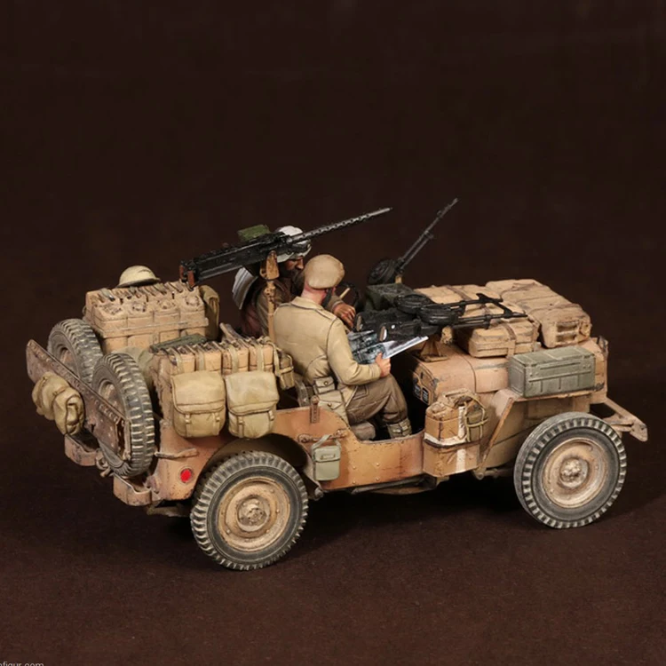 1/35 весы Неокрашенная Смола рисунок Jeep crew 2 Коллекция фигурок фигурка