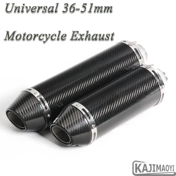 

Universal Motorcycle Exhaust Pipe Escape Carbon Muffler With DB Killer Sticker For Ninjia300 CBR500 R3 R6 Dirt Bike ATV K7 K8 R1