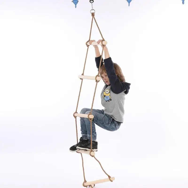 Деревянные бегуны веревочная лестница детская альпинистская игрушка детская спортивная сумка со шнуром качели безопасные фитнес-игрушки