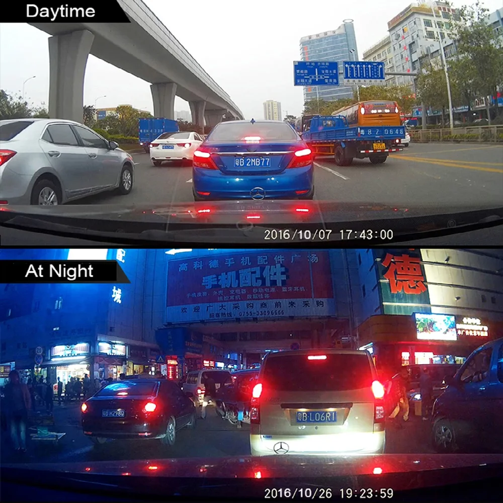  7.0 Inch Touch Screen Car Video Mirror Rearview Camera Car Dvr Camera Dual Lens Recorder G-sensor D