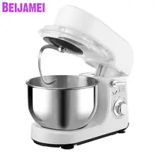 BEIJAMEI многофункциональный бытовой миксер для теста, электрический миксер из нержавеющей стали для взбивания яиц