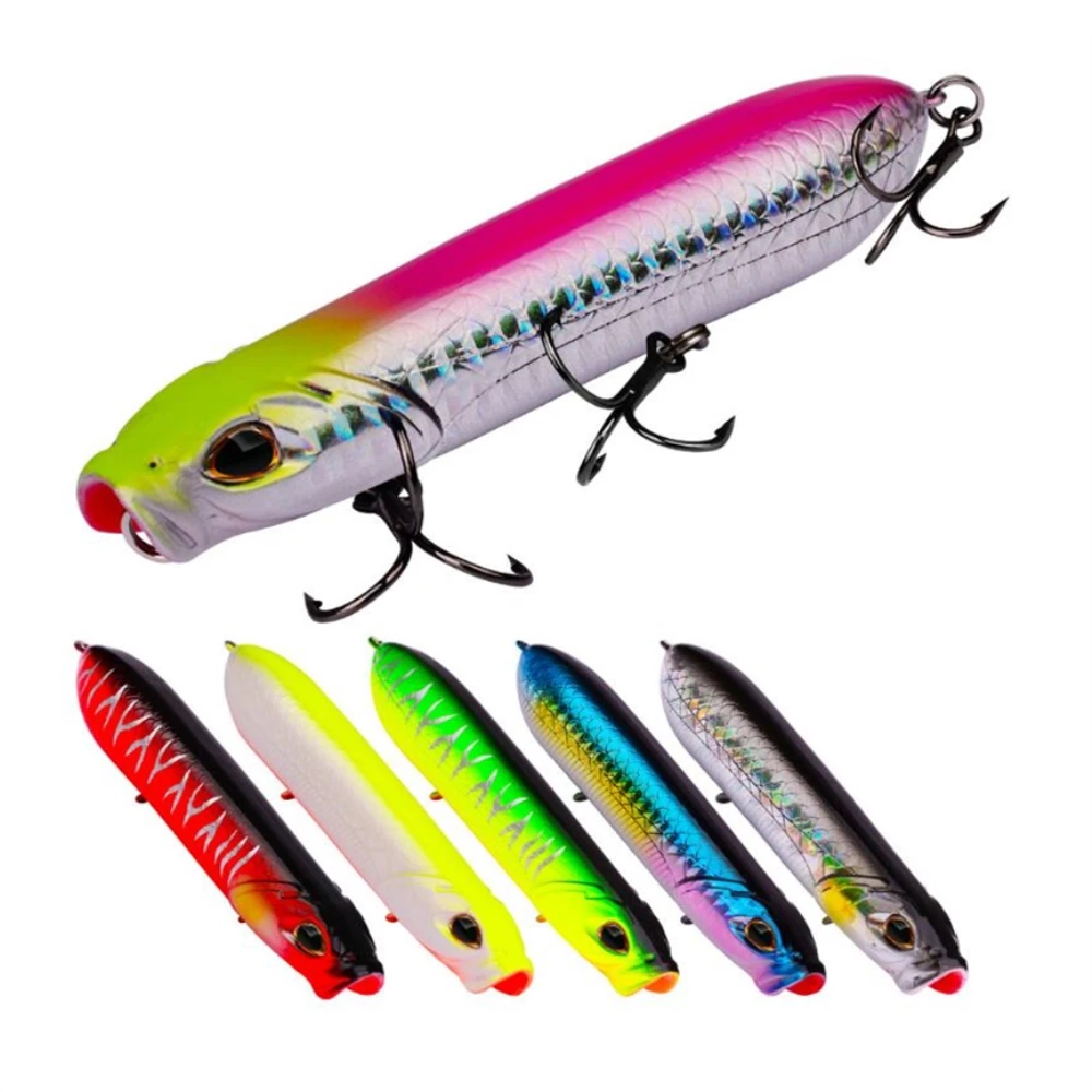  1Pcs TopWater Floating Pencil Hard Fishing Lure 83mm 11.5g Artificial Swimming Bait wobblers Popper