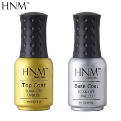 HNM 8 мл Top Coat базовый гель для ногтей Nail Art UV светодио дный прозрачный выдерживает-Многофункциональный гель лак длительный гель Лаки