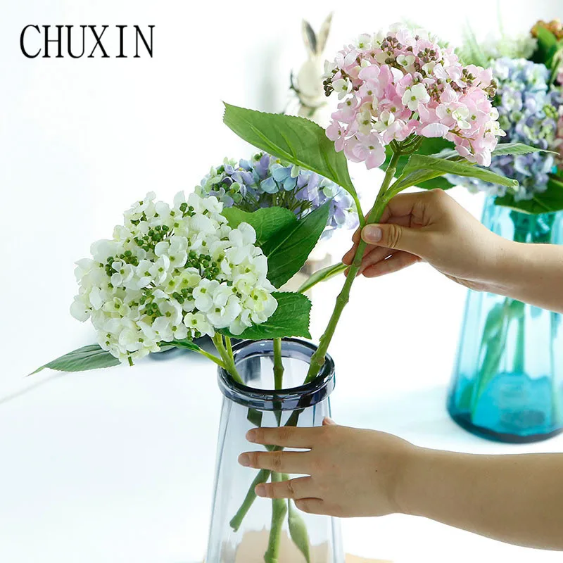 

New artificial silk peas hydrangea wedding bride holding bouquets home hotel table decoration fake flowers holiday ornaments