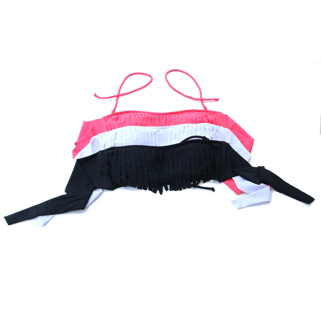 

Summer Sexy Secret Women Kintting Cropped Tube Tops Intimate Sleeveless Off Shoulder Strapless Ladies Tassels Black Bandeau Top