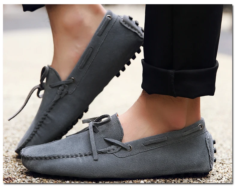 GLAZOV, брендовая мужская обувь на плоской подошве из коровьей замши, большие размеры 38-49, новая мужская повседневная обувь высококачественные мужские лоферы, Мокасины, обувь для вождения