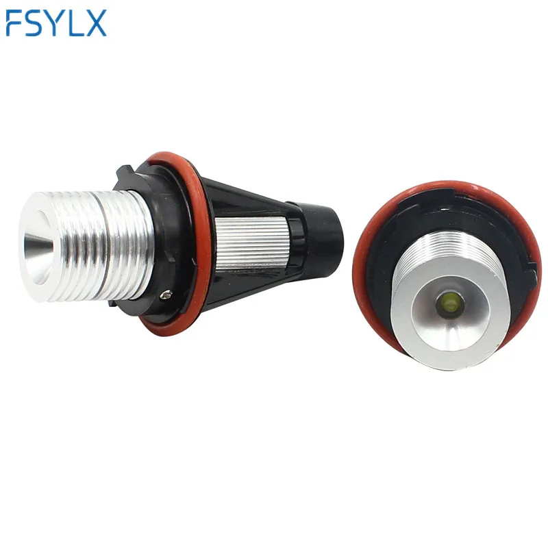 FSYLX 10 комплектов светодиодные габаритные огни «глаза ангела» гало кольца для bmw E39 E60 E63 E64 E65 E66 Белый светодиодный ДХО фар глаза ангела фары для bmw e39 e60