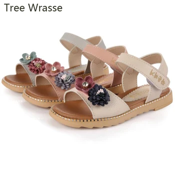 

Girls Sandals Children Fish mouth Princess shoes Summer 2018 New Fashion Comfort Girls Beach Sandals Pupils Flat Sandals