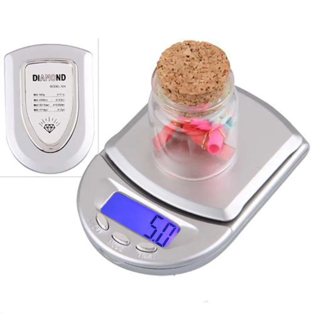 

LCD Digital Jewelry Scales 500g/ 0.1g Electronic Scale Precision Portable Pocket Weight Balance Kitchen Gram Scale