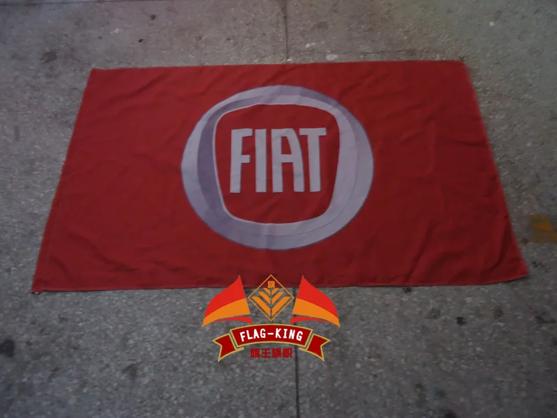 Автомобильный флаг fiat Fabbrica КТ автомобили Турина 100% полиэстер 90*150 см король