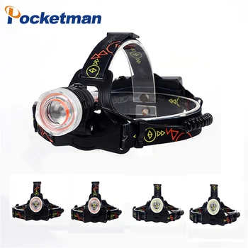 

USB Rechargeable 6000LM XM-T6 Led Zoom Headlamp Red White Headlight Bicycle Head Lamp Fishing light by18650 Battery For Camping