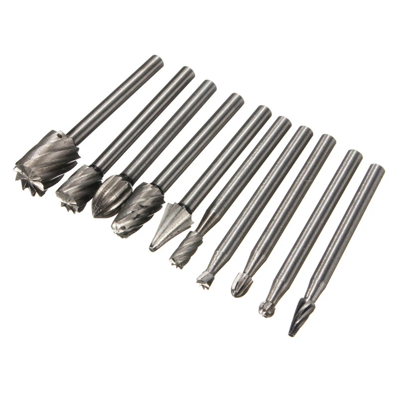 Cutting Milling Cutter Drill Bits Tools 10pcs High Speed Steel Accessories