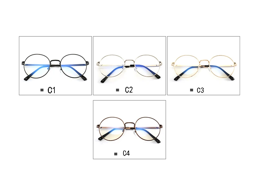 Модные оправа для компьютерных очков для мужчин и женщин, защита от синего излучения, плоские зеркальные круглые металлические оправы для очков для мужчин