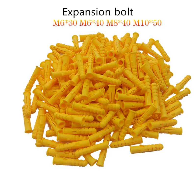 

Small yellow plastic tube bulge expansion bolt screw pipe stopper rose 6 mm 8mm 10mm