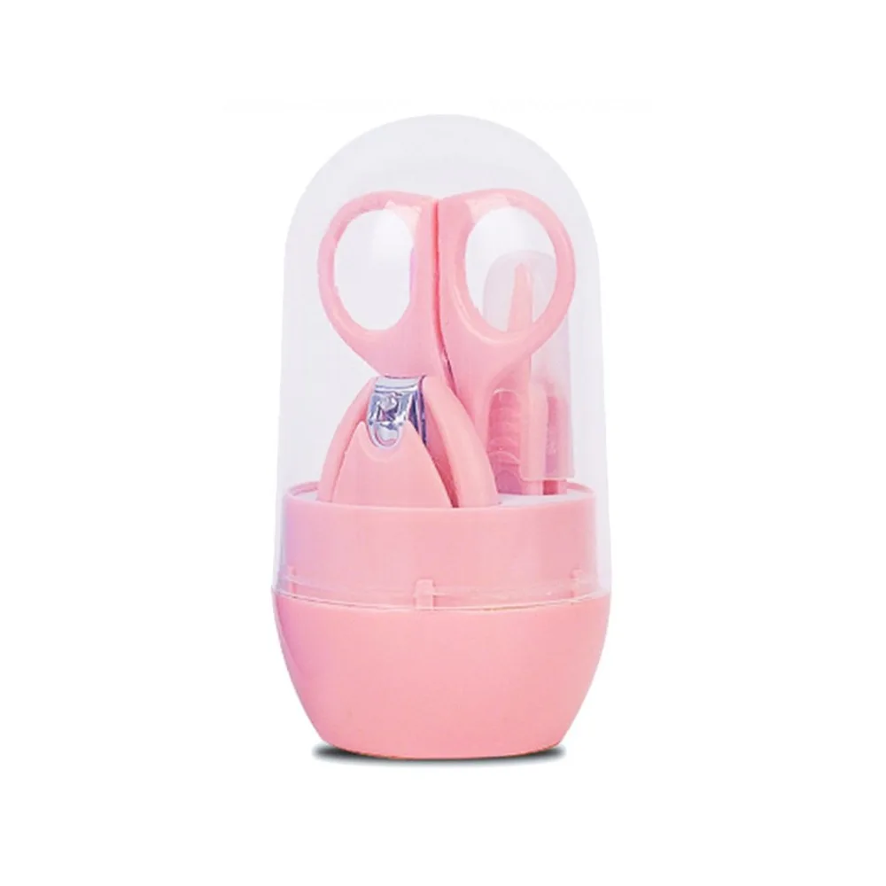 4pcs/set Baby Nail Scissors Set Lovely Nail Clippers Trimmer Newborn Baby Nail Clipper Safety Scissors Nail Care Suit Baby Care