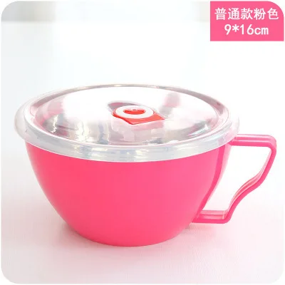 Миска для лапши быстрого приготовления с крышкой ручки большие столовые приборы