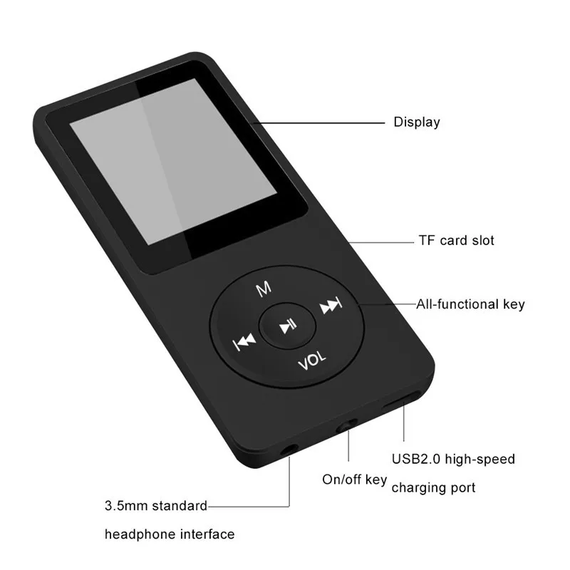 1.8 Inches LCD Display Students Sports MP3 Player Support External TF Card Video Recording High Quality HD Stereo MP3 Player 1.8 Inches LCD Display Students Sports MP3 Player Support External TF Card Video Recording High Quality HD Stereo MP3 Player
