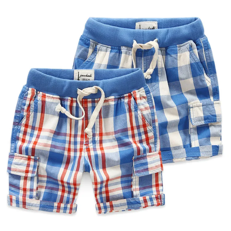 

Brand 100% Cotton Plaid Boys Shorts 2016 Summer New Soft Casual Shorts For Boys 2-7 Years Children Clothing Kids Sports Shorts