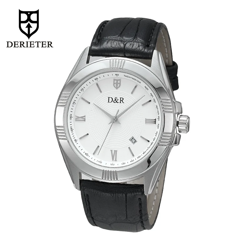 

Stainless Steel Sports Watch For Men Chronograph Wristwatch Waterproof Japan Movement Wrist Watch Leather Strap