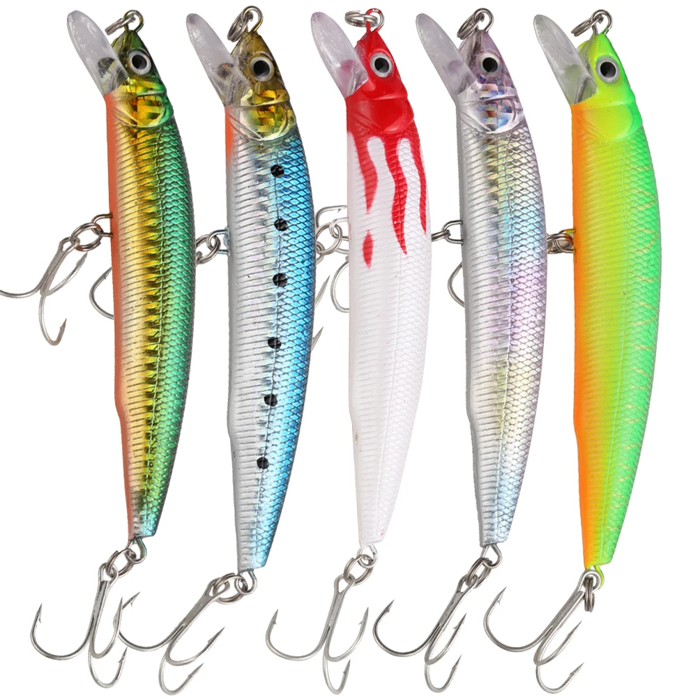 

New Plastic Fishing Lures Crankbait Minnow Hooks Baits 12cm Artificial Fishing Bait Fishing Lures Wobblers Swimming