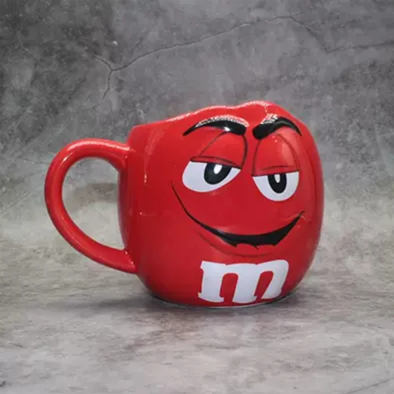 Мультфильм M& M кофейная кружка для завтрака чайные чашки и кружки керамические большой емкости марка креативная Мода Посуда для напитков студенческий идеальный подарок