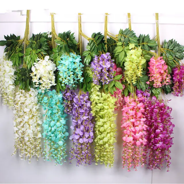 110cm Silk Wisteria Garland Artificial Wisteria Flower Garlands perfect for Wedding Decoration