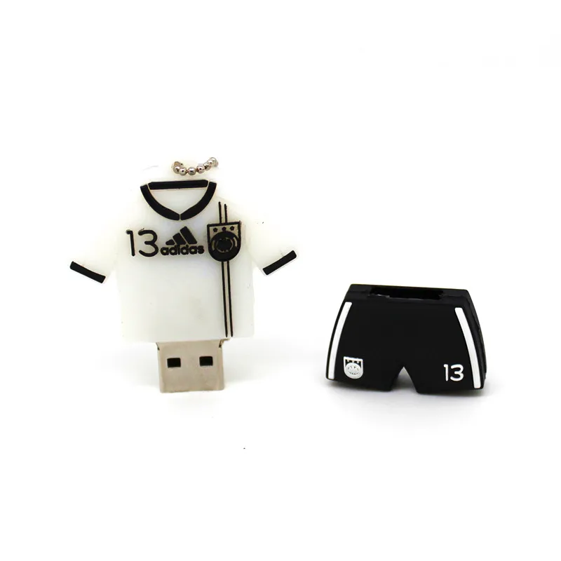 Модная футбольная одежда USB флеш-накопитель 4 ГБ 8 ГБ 16 ГБ 32 ГБ 64 ГБ футбольный игрок Джерси Флешка Бразилия/Канада Флаг Карта памяти