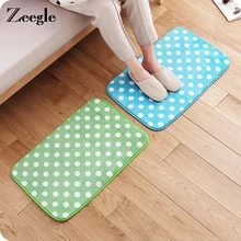 Zeegle белый горошек Впитывающий Коврик для ванной комнаты коралловый флис Дверные Коврики Спальня прикроватный коврик коврики для прихожей