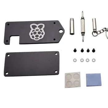 

1Pcs Ultra-Thin ZV2 CNC Aluminum Alloy Protective Case With Screwdriver For Raspberry Pi Zero / W - Black