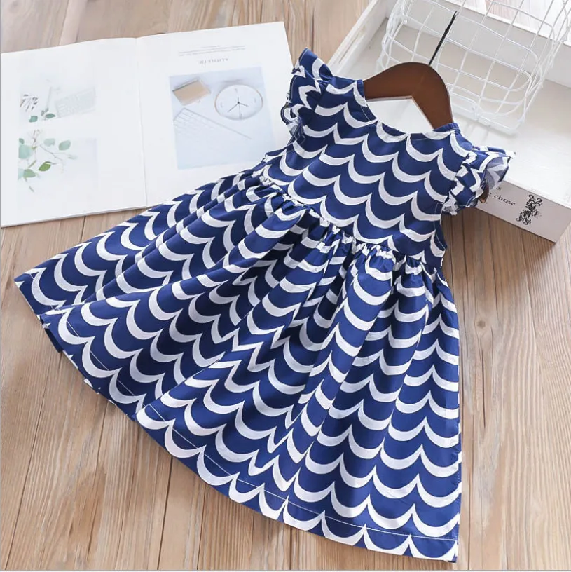 

Baby Girl Party Dress 2019 New Kids Cotton Striped Dresses Fashion Children Party Dress Sweet Gir Clothes Belle Kids Clothing