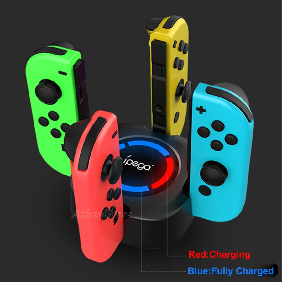 

2019 Newest Nintend Switch 4 Joy-con Charger LED Charging Dock Station for Nitendo Nintendo Switch Controller Accessories