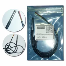 1pcs DS18b20 Stainless steel package Waterproof DS18b20 temperature probe temperature sensor 18B20 For Arduino