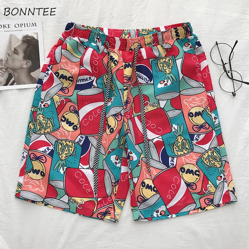 Шорты мужские эластичный пояс с принтом летние новые шикарные мужские s свободные длиной до колена простые Универсальные высококачественные дышащие для отдыха