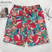 Шорты мужские эластичный пояс с принтом летние новые шикарные мужские s свободные длиной до колена простые Универсальные высококачественные дышащие для отдыха