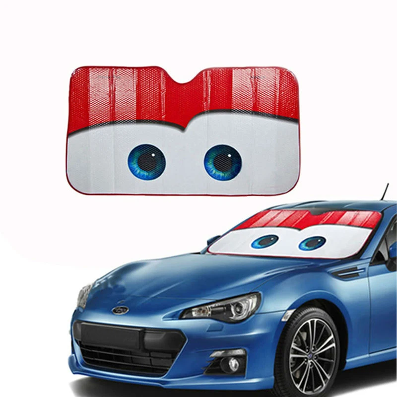 

WESHEU Cartoon Window Foils Eye Pixar Heated Windshield Sunshade Car Window Windscreen Cover Sun Shade Auto Sun Visor Car-covers