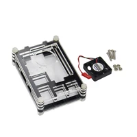 Hot Raspberry Pi 3 Case 9 Layers Raspberry Pi 2 Acrylic Box Case with Cooling Fan for Raspberry Pi 3 Model B Case Fan Whosale