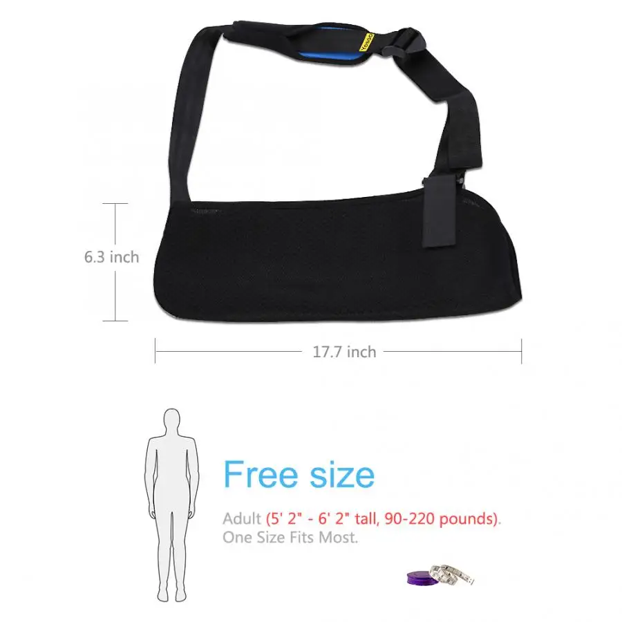 Yosoo наплечный ремень для иммобилайзера с высокой сумкой, черный пояс-бандаж