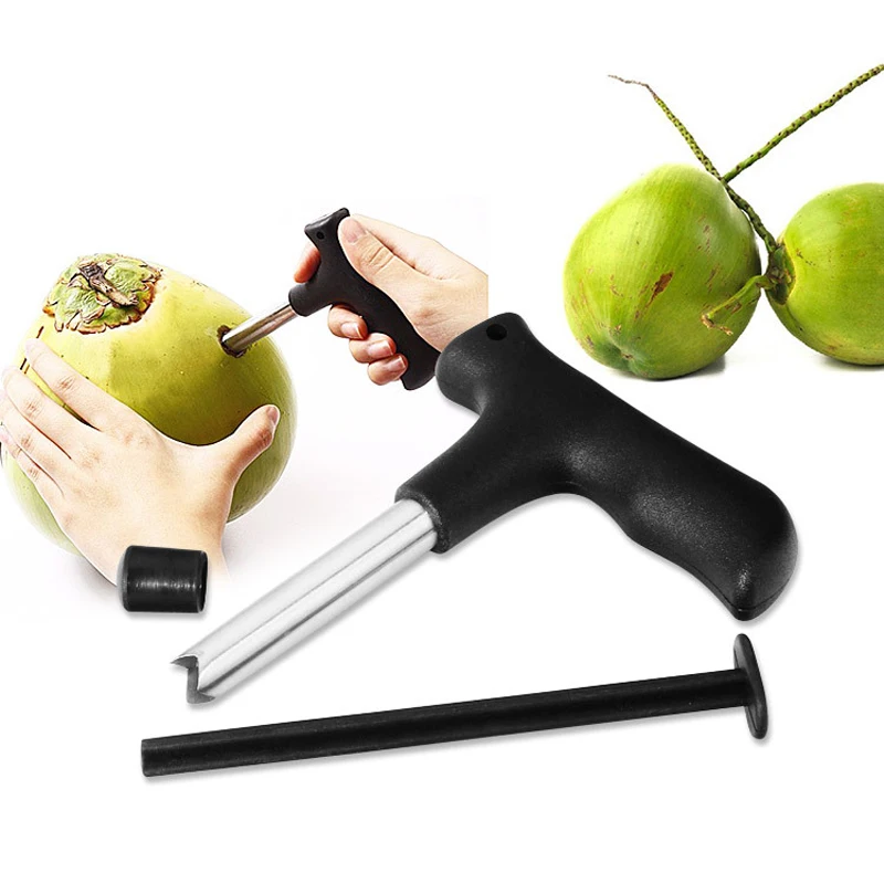Stainless Steel Coconut Opener Fruit Tapper Hole Saw Knife Portable