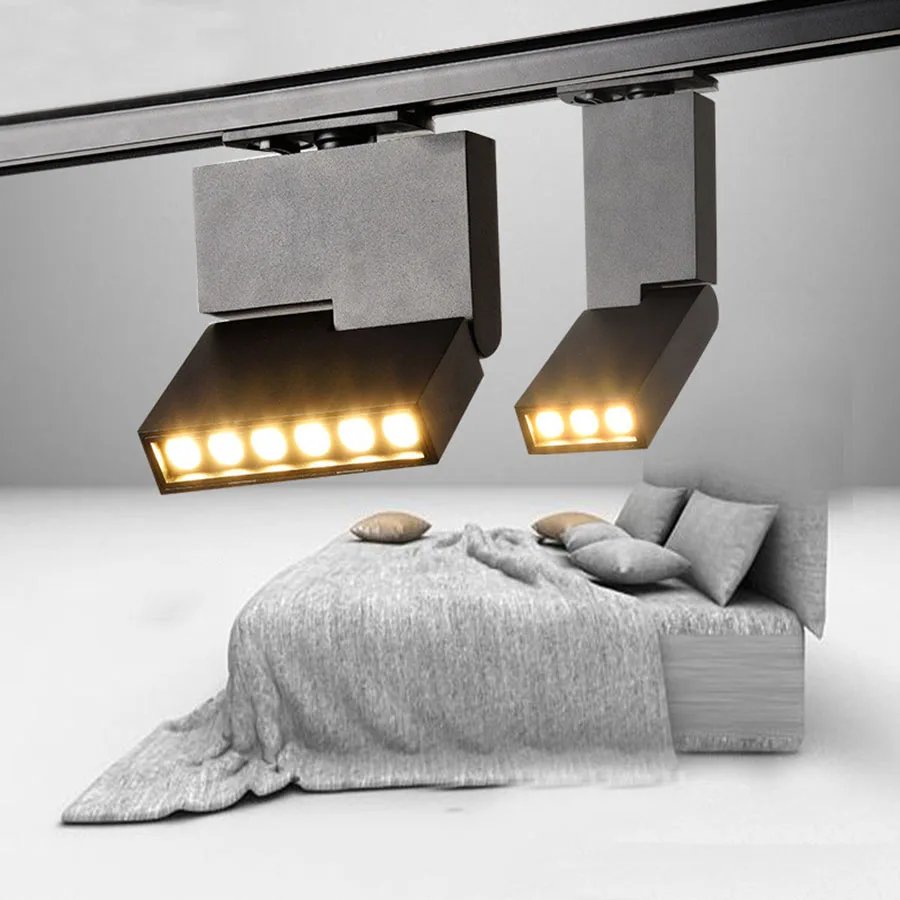 

Thrisdar Personality Creative led track light 6W 12W Nordic LED spotlight Clothing Store Bar Exibition Rail Track Spotlight Lamp