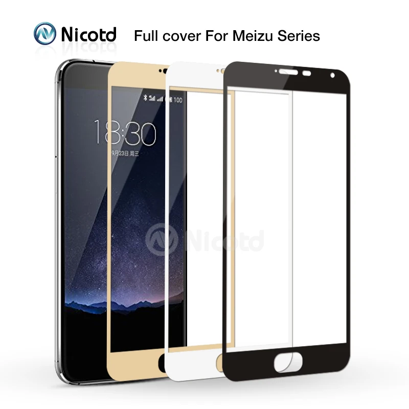 

Nicotd Full Cover Tempered Glass for Meizu M3s Mini M5 Note M3X Screen Protector For Meilan M3 Note M3E MX6 Pro 5 6 Plus U10 U20