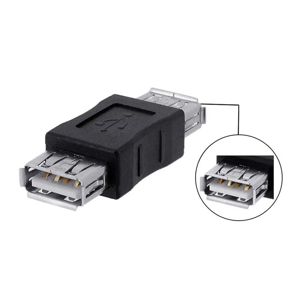 1 قطعة USB 2.0 موسع أنثى إلى أنثى سلك مهايئ كابل بيانات 2.0 موسع الحبل ل PC TV يو اس بي مايكرو sd محول