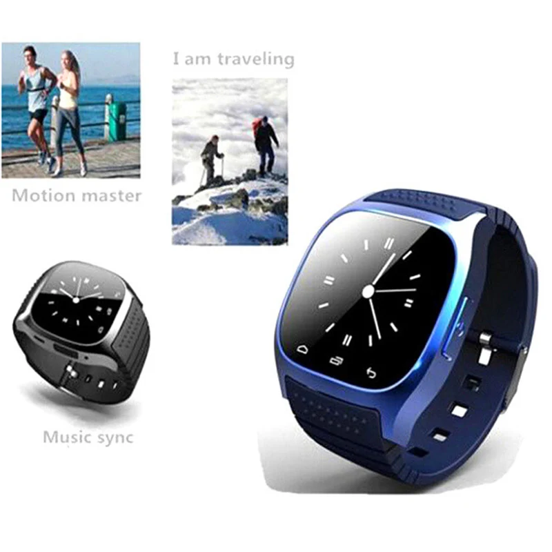 Спорт Bluetooth подключить M26 умные часы Роскошные наручные с циферблатом SMS